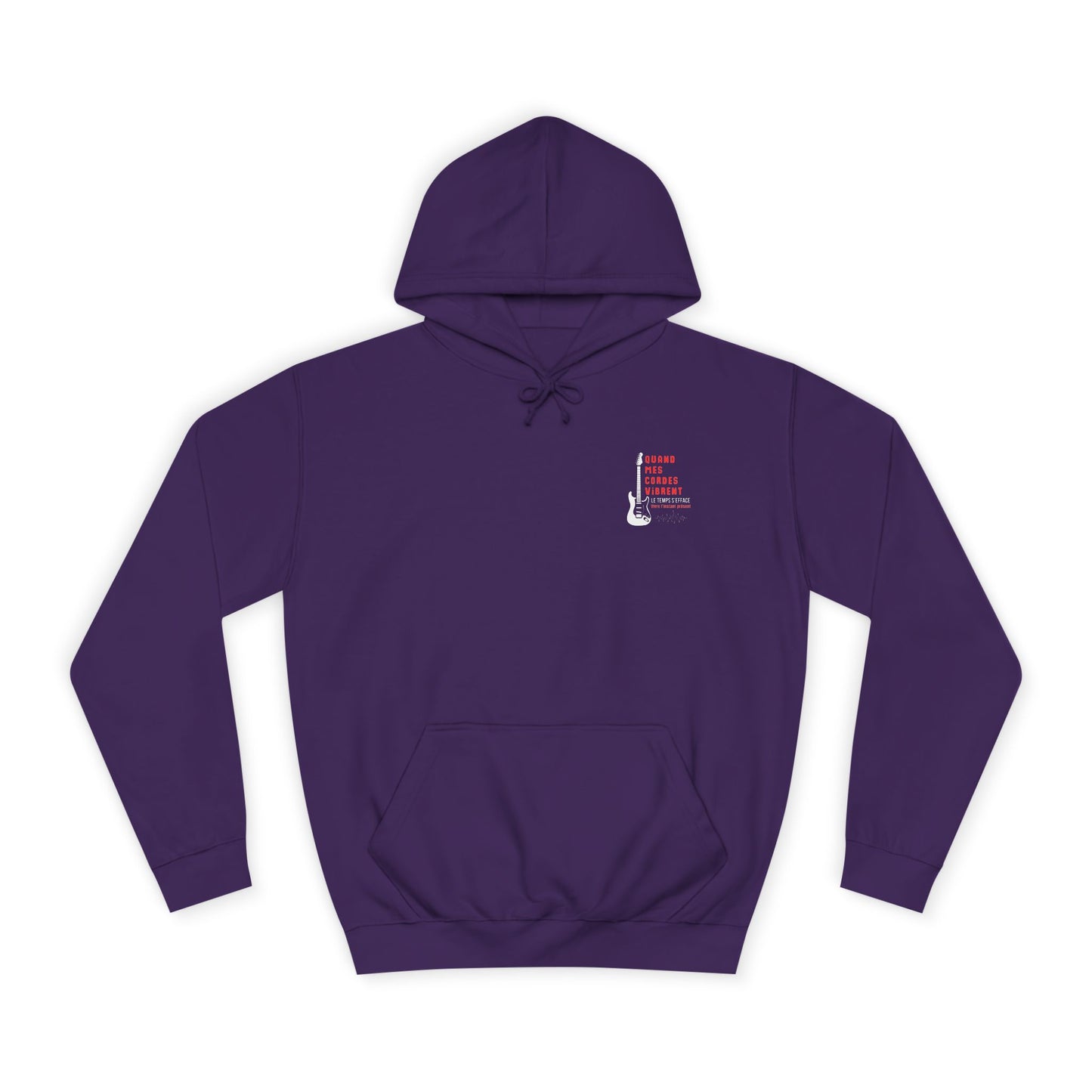 Sweat à capuche homme JEXPRIME - Quand mes cordes vibrent, le temps s'efface