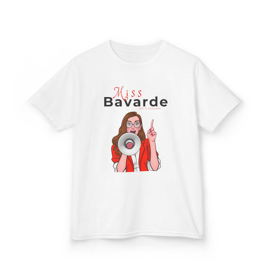Teeshirt Fille JEXPRIME - Miss Bavarde 100 % assumée