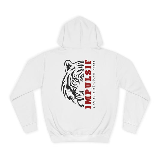 Sweat à capuche homme JEXPRIME - IMPULSIF, j'agis, je rèflèchis après