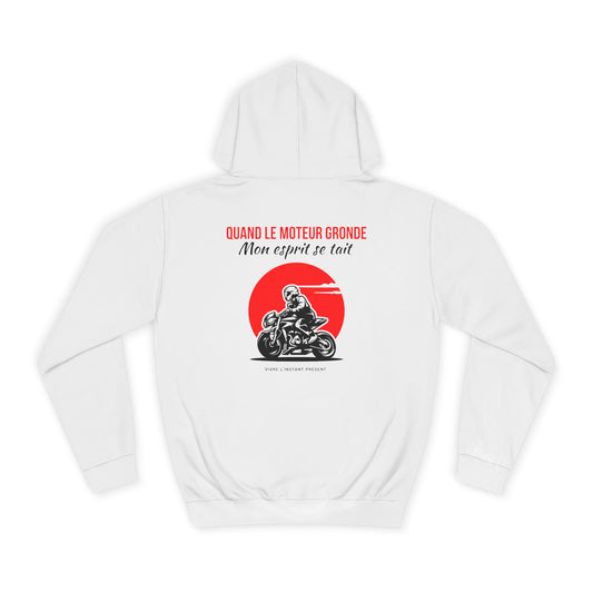 Sweat à capuche homme JEXPRIME - Quand le moteur gronde, mon esprit se tait